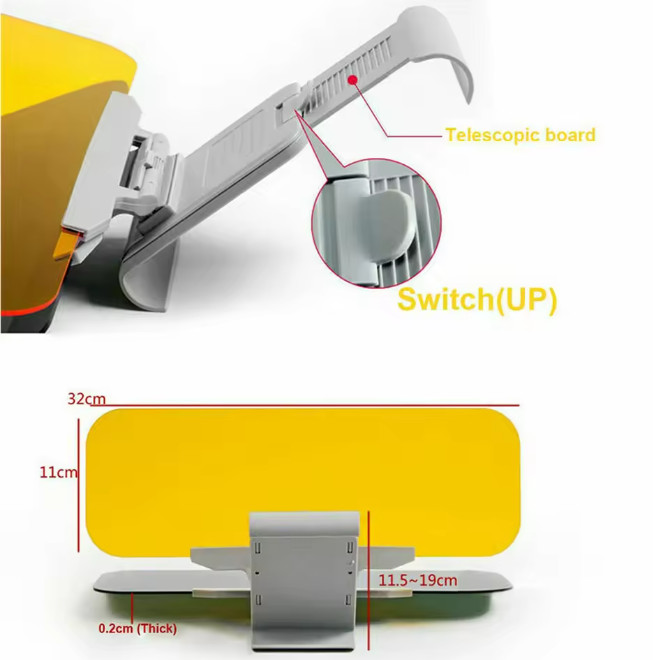 Day Night Universal HD Car Sun Visor Extension Car Anti Glare Driving Tac Visor
