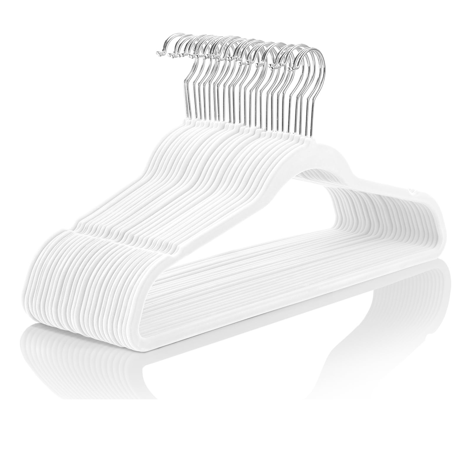 Premium Velvet Hangers 60 Pack Heavyduty - Non Slip Felt Hangers - Velvet Sui...