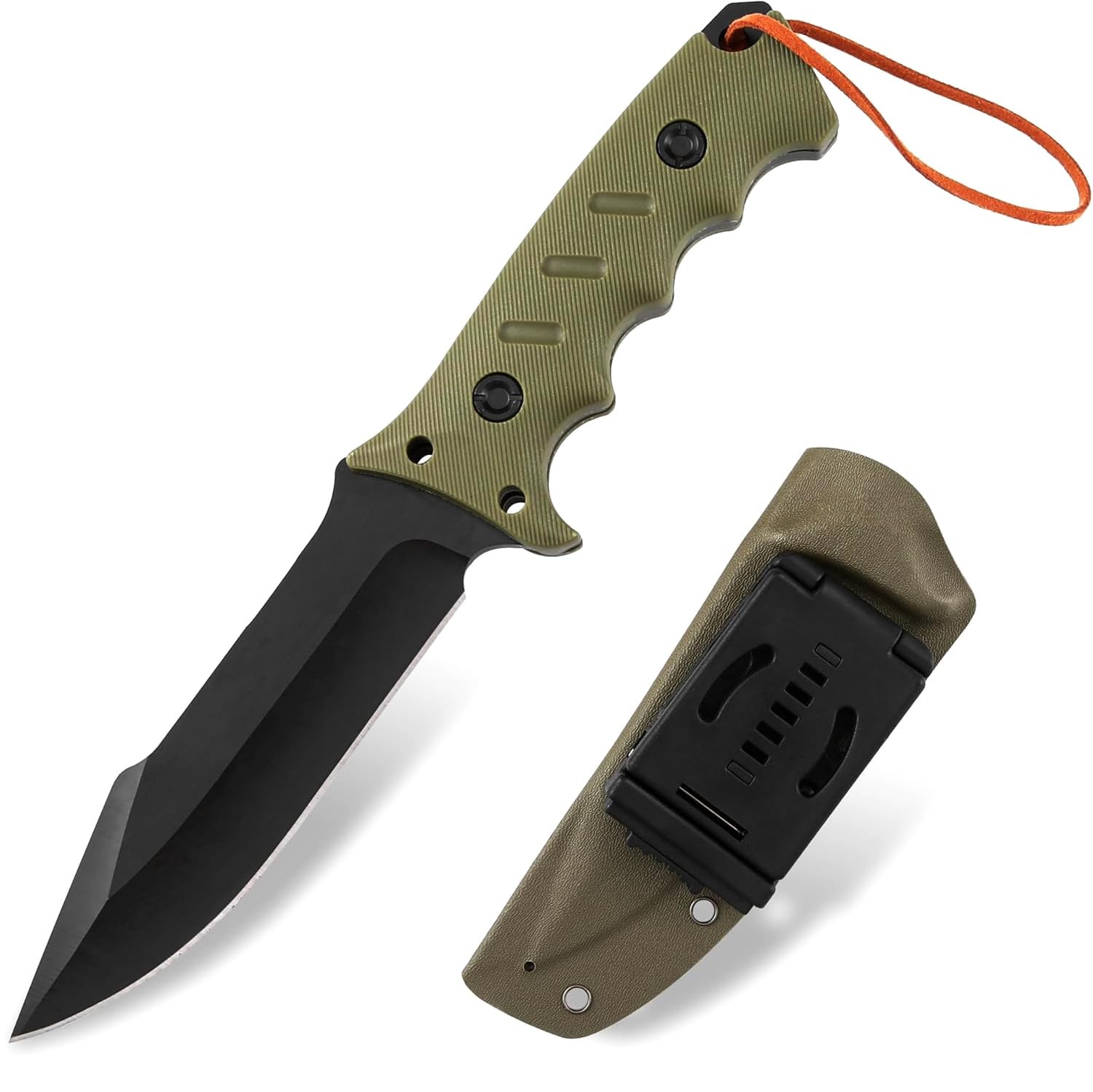 Hunting Knife with Sheath, Stainless Steel Survival Hunting Bushcraft Full Non-