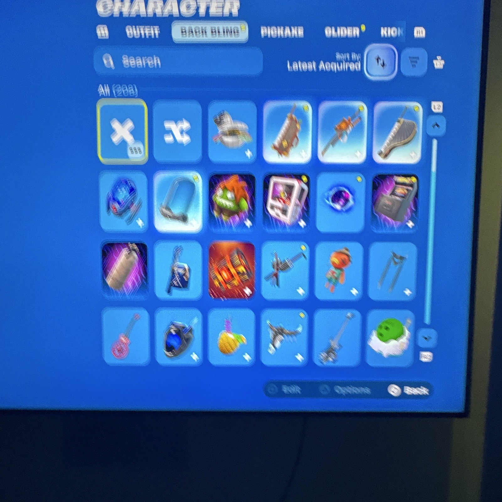 Fortnite Back Bling & Glider Cosmetics - Locker Inventory Screens