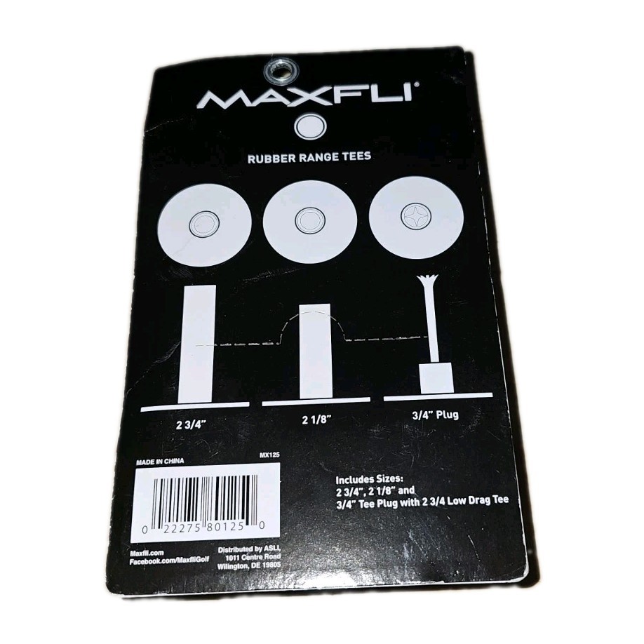 Maxfli Multi-Length Rubber Golf Range Tees 3 Pack Adjustable Practice Tees - NEW