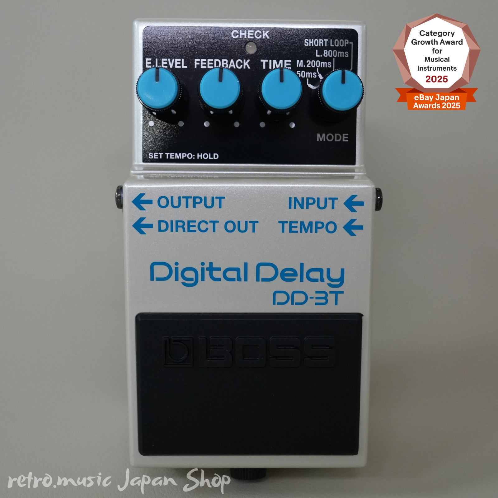 Boss DD-3T Digital Delay Pedal with Tap Tempo Iconic Delay Sound DD3T