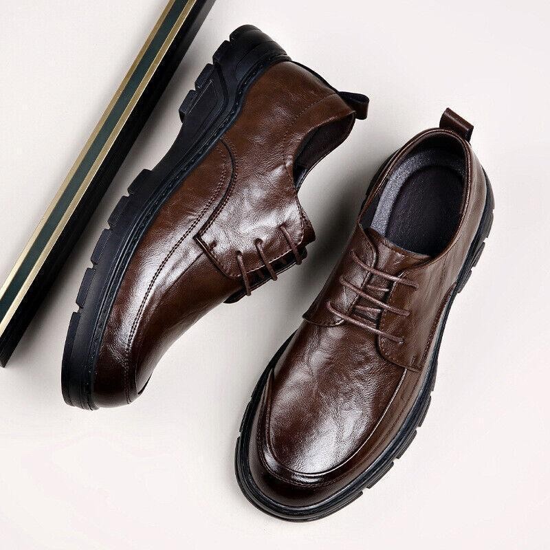 Men's Lace Up Faux Leather Shoes Casual Formal Work Prom business Oxfords