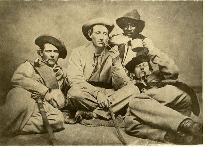 Civil War Smooth Side Canteen - Jean Wool Cover