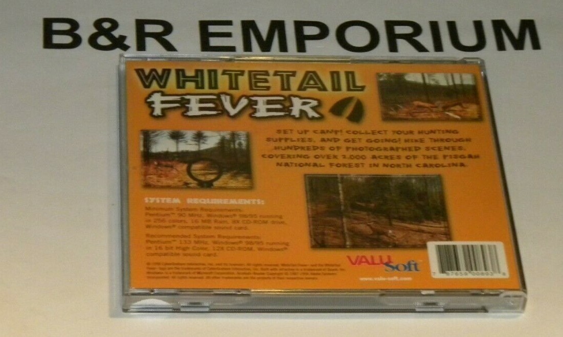 Whitetail Fever Interactive Hunting Experience - (1998 ValuSoft) - Used CD-ROM