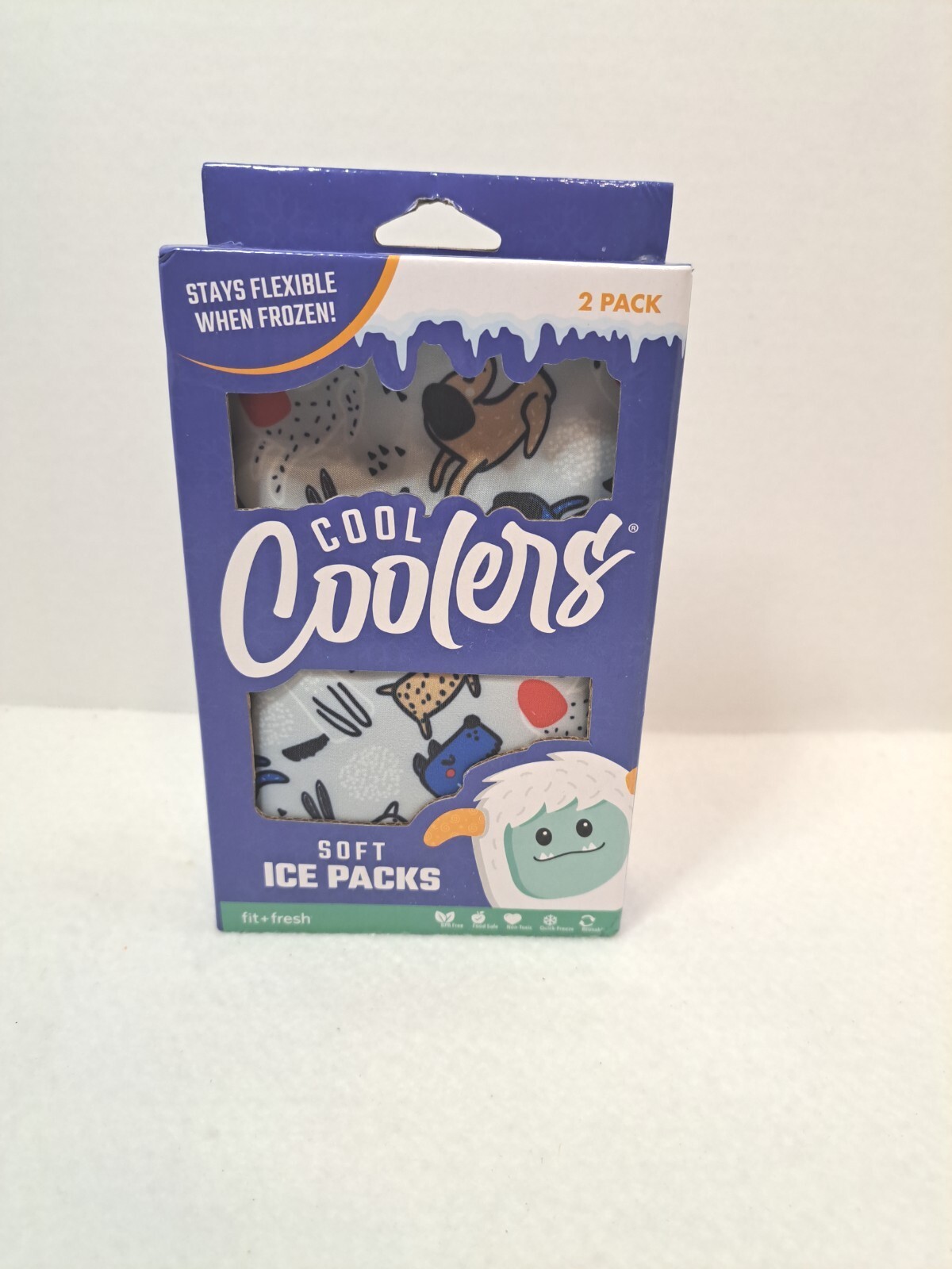 Flexible Soft Ice Packs Cool Coolers Reusable Pain Headache -2 Pkgs Per Box
