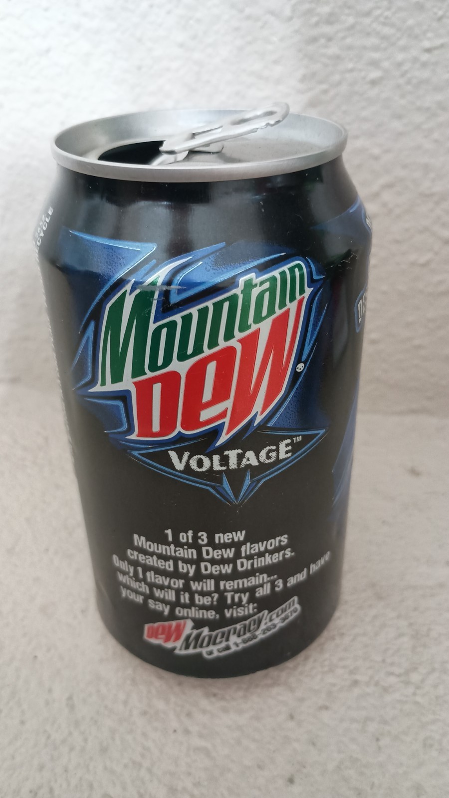 2008 Vintage Mountain DEW VOLTAGE Soda Can EMPTY - OPENED 12oz MTN