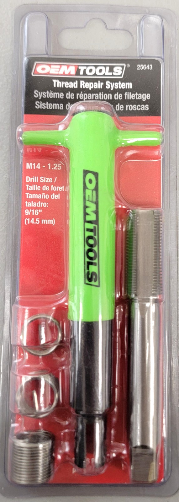 OEM Tools 25643 M14-1.25 Spark Plug Thread Repair Drill Size 9/16" New Sealed
