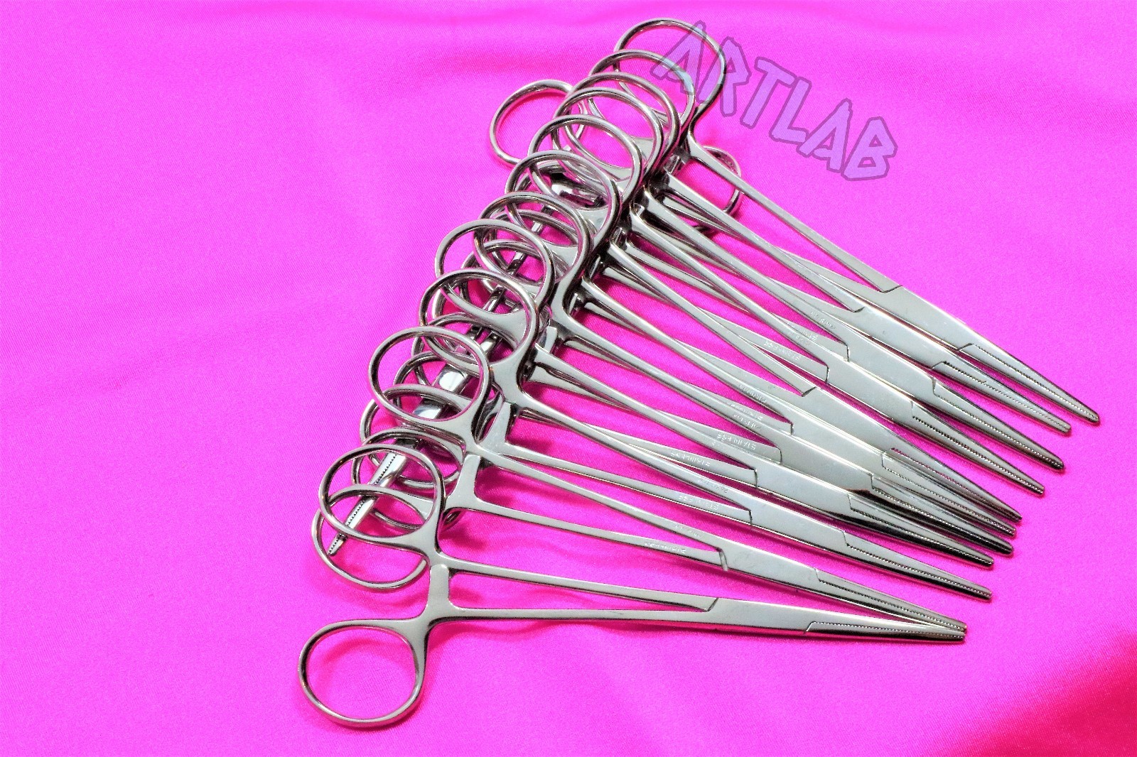 12 PC MOSQUITO HEMOSTAT FORCEPS 5" STRAIGHT STAINLESS STEEL SURGICAL MEDICAL