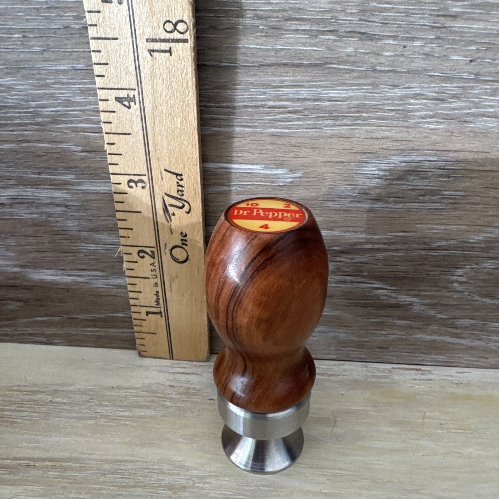 Dr Pepper Hand turned wooden bottle opener stainless hardware