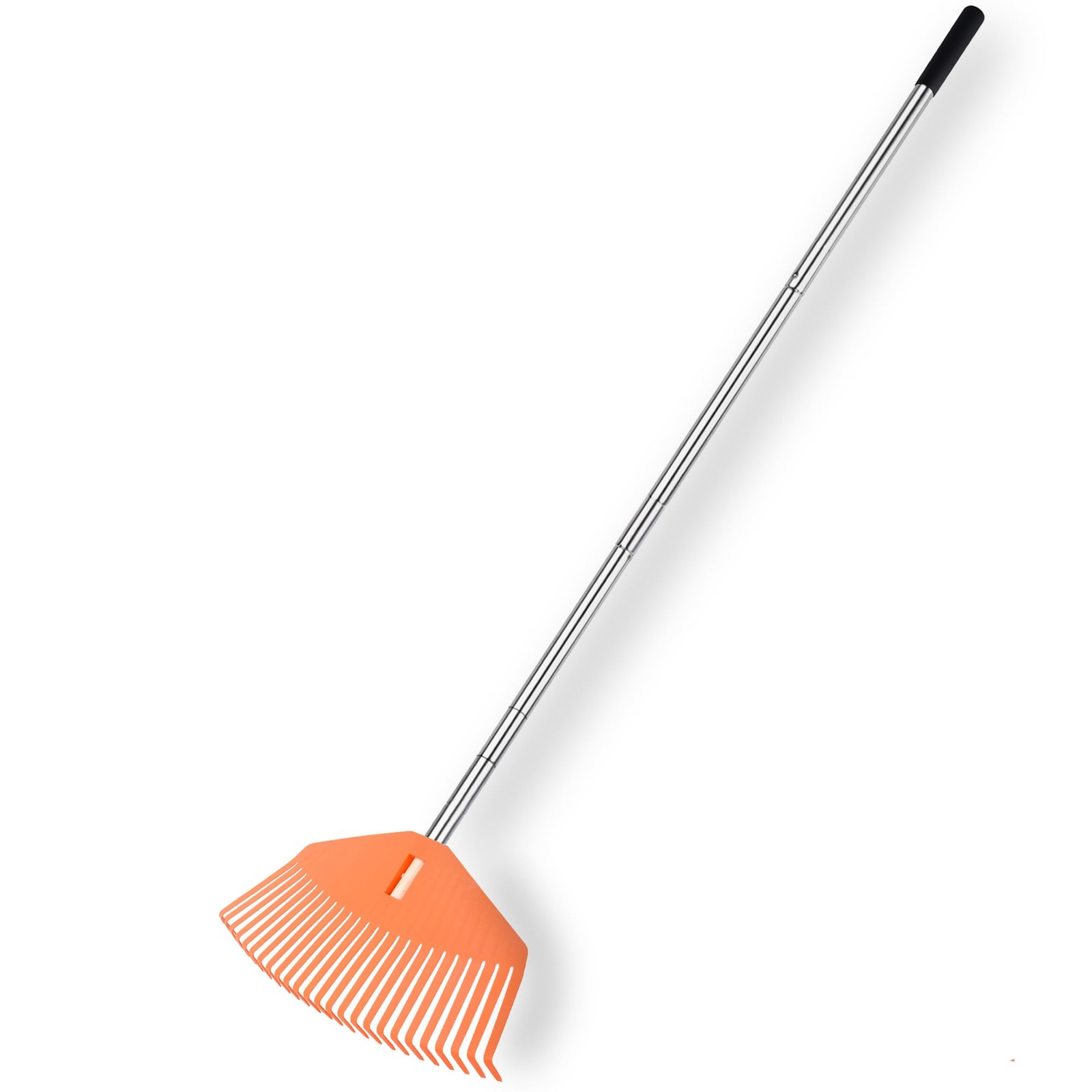 16.5-Inch Wide Adjustable Handle Leaf Rake - Plastic Rake Head, Lightweight &...