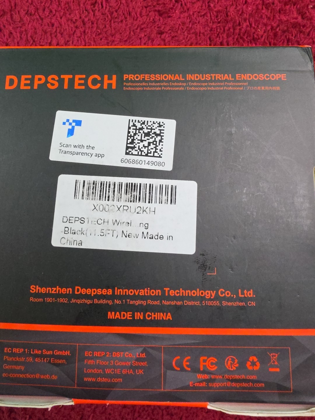Depstech Wireless Endoscope Camera W/ LED Lights Model: WF010