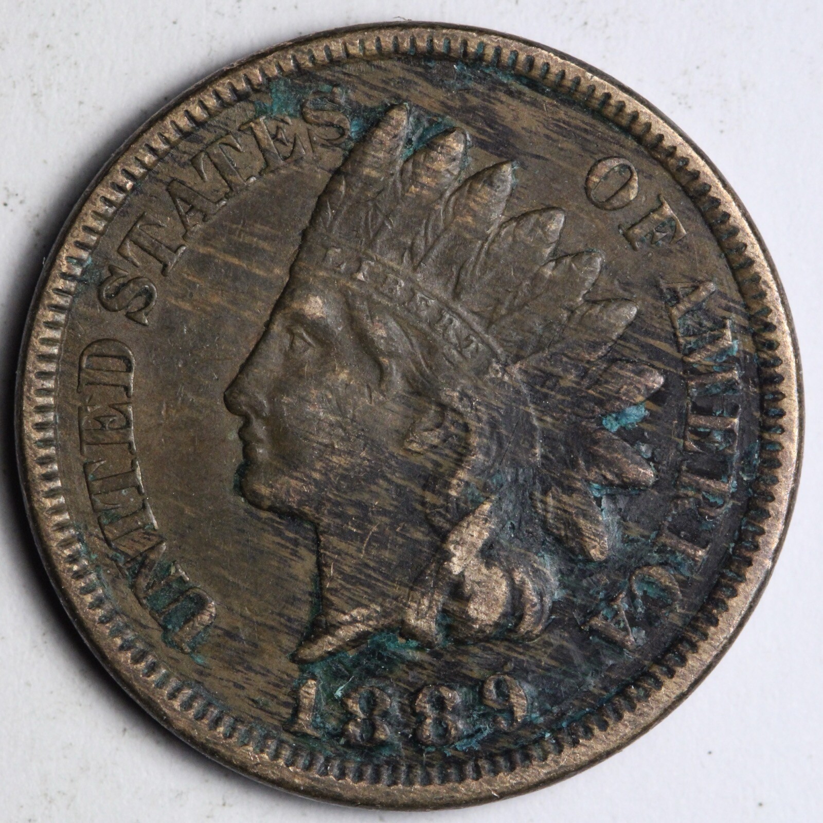 1889 Indian Head Cent Penny FULL LIBERTY E147 T
