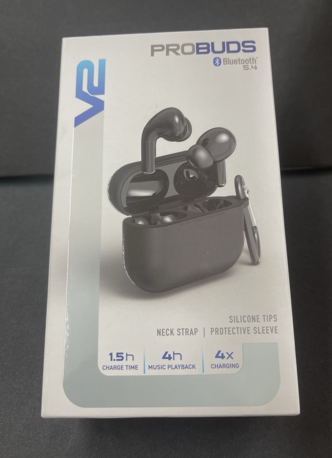 ProBuds V2 Auto-Pairing Built-In Mic Earbuds Bluetooth Black NIB