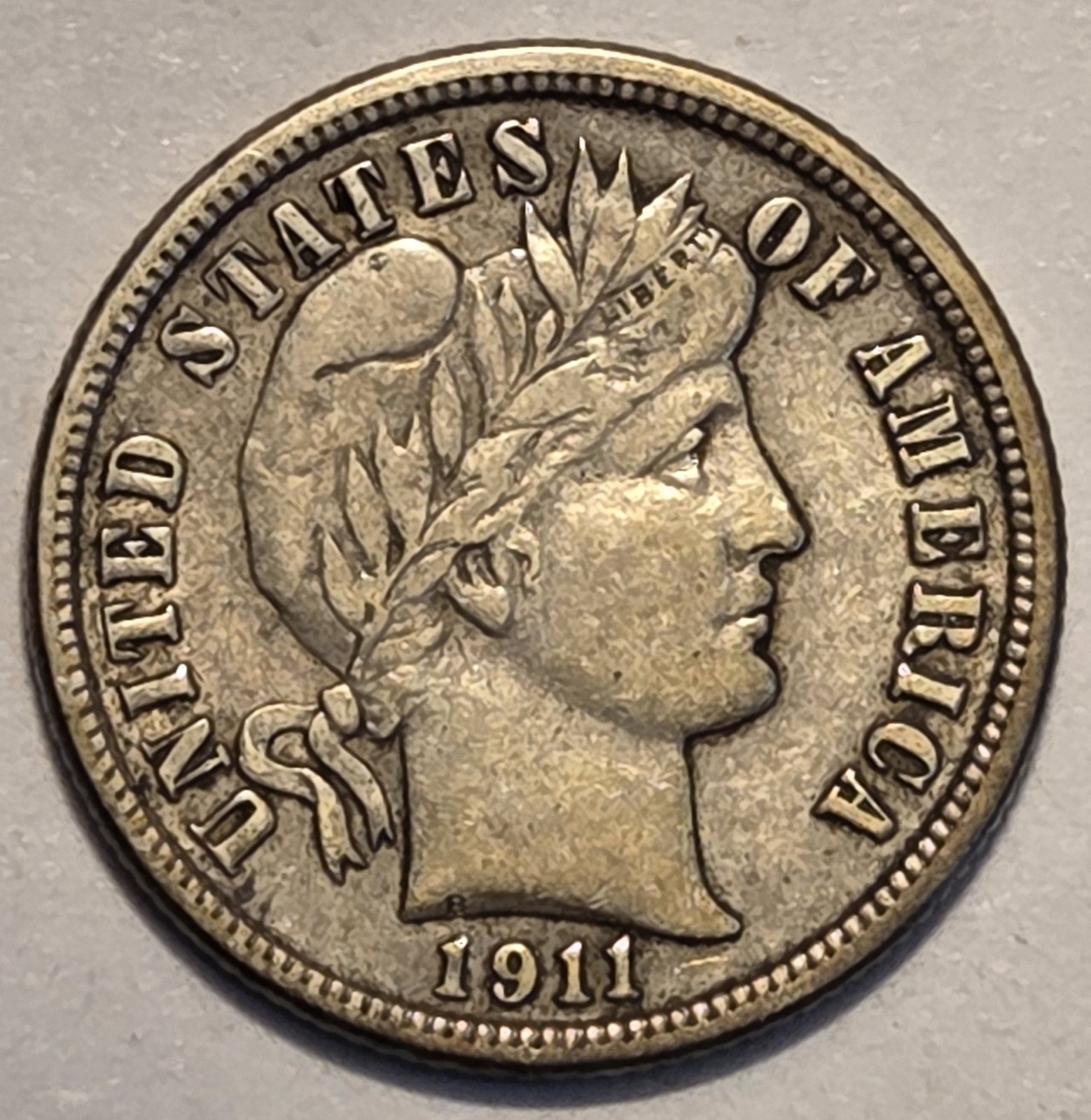#1 Nicer Low Mintage "extremely fine++" 1911 P Barber Liberty Dime