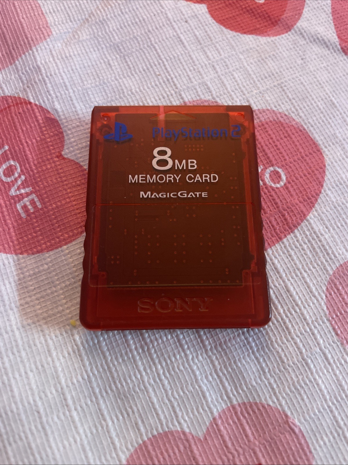 Playstation 2 PS2 Red 8MB Memory Card Original OEM SCPH-10020