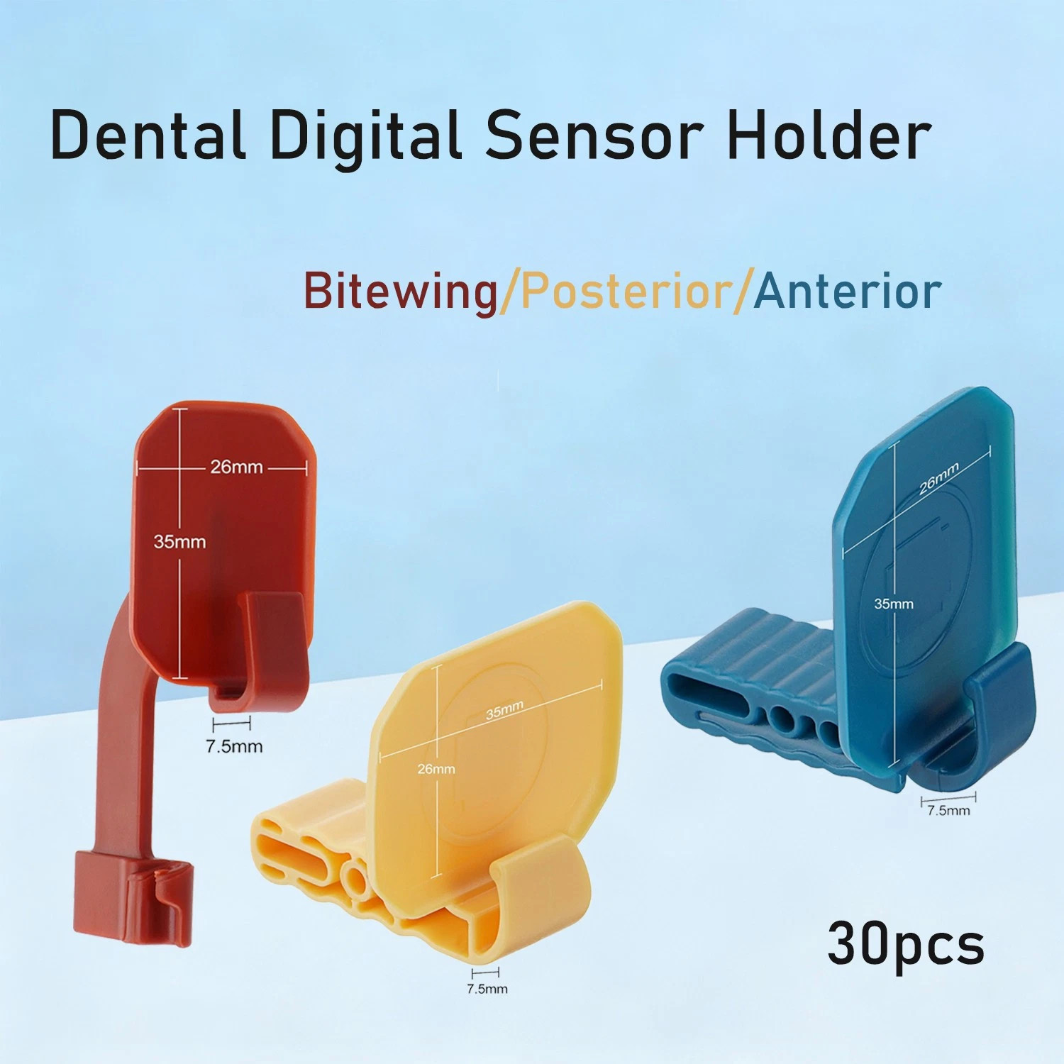 30Pcs Dental X-Ray Sensor Holder Autoclavable Positioning Biteblock Reusable US