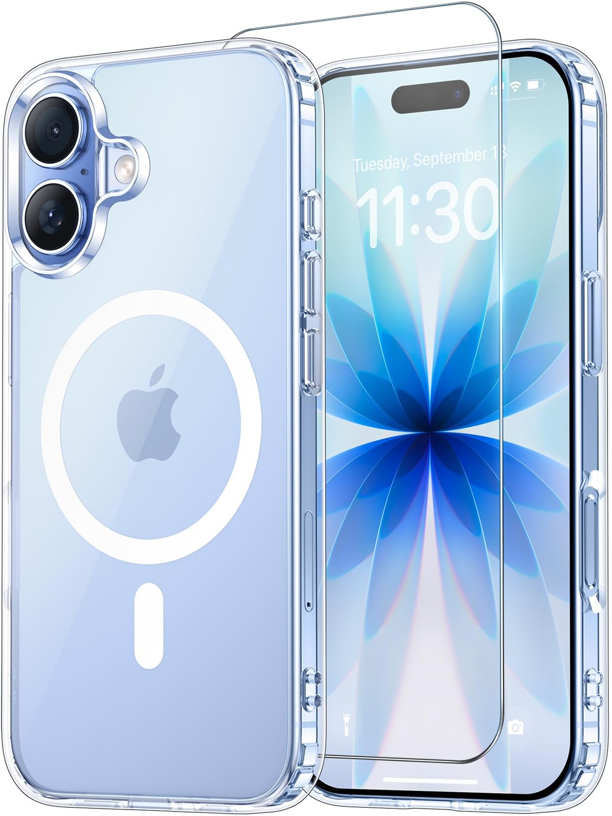 Temdan for iPhone 17 Case Clear with Screen Protector, Transparent