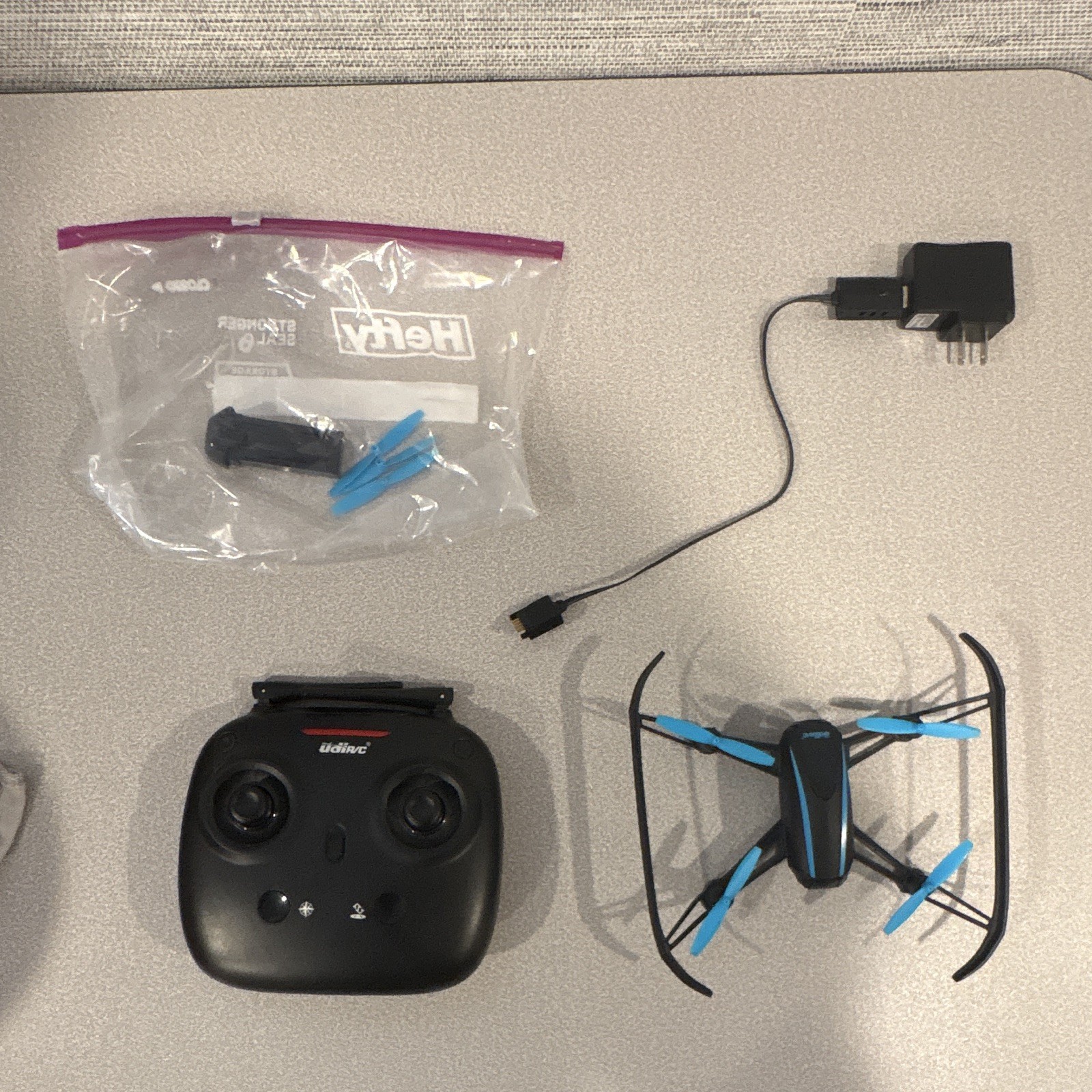 Udirc U12 Quadcopter RC Drone w/ Camera, Remote, Charger Battery, Black/Blue