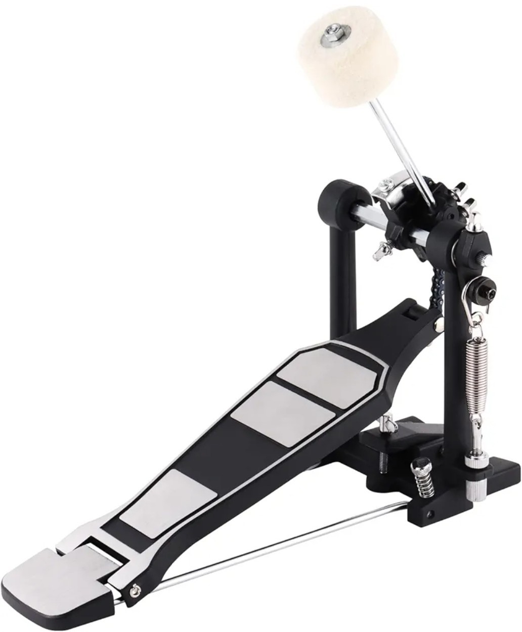 Bass Drum Pedal Hammer Single Chain Bass Drum Pedal with Drum Beater Stick