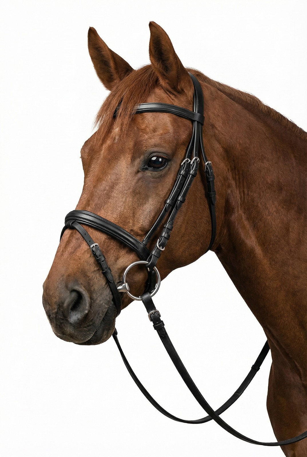 Horse SS Loose Ring Snaffle Bit with Copper Rollers 5" Mouth 35567B