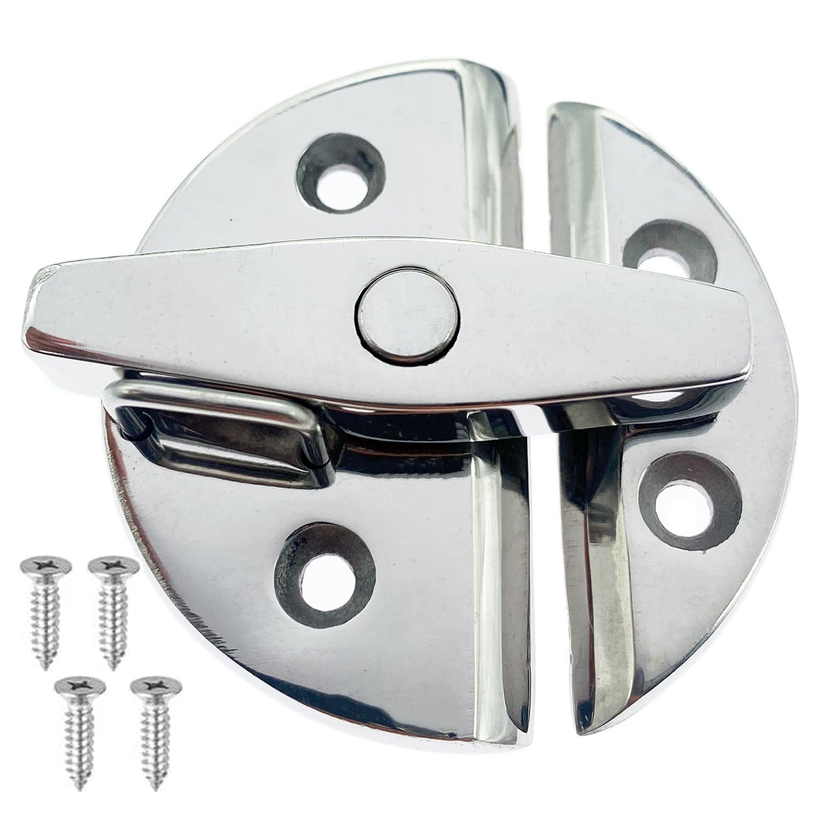 Marine Stainless Steel Boat Door Hatch Round Turn Button Twist Catch Latch Ha