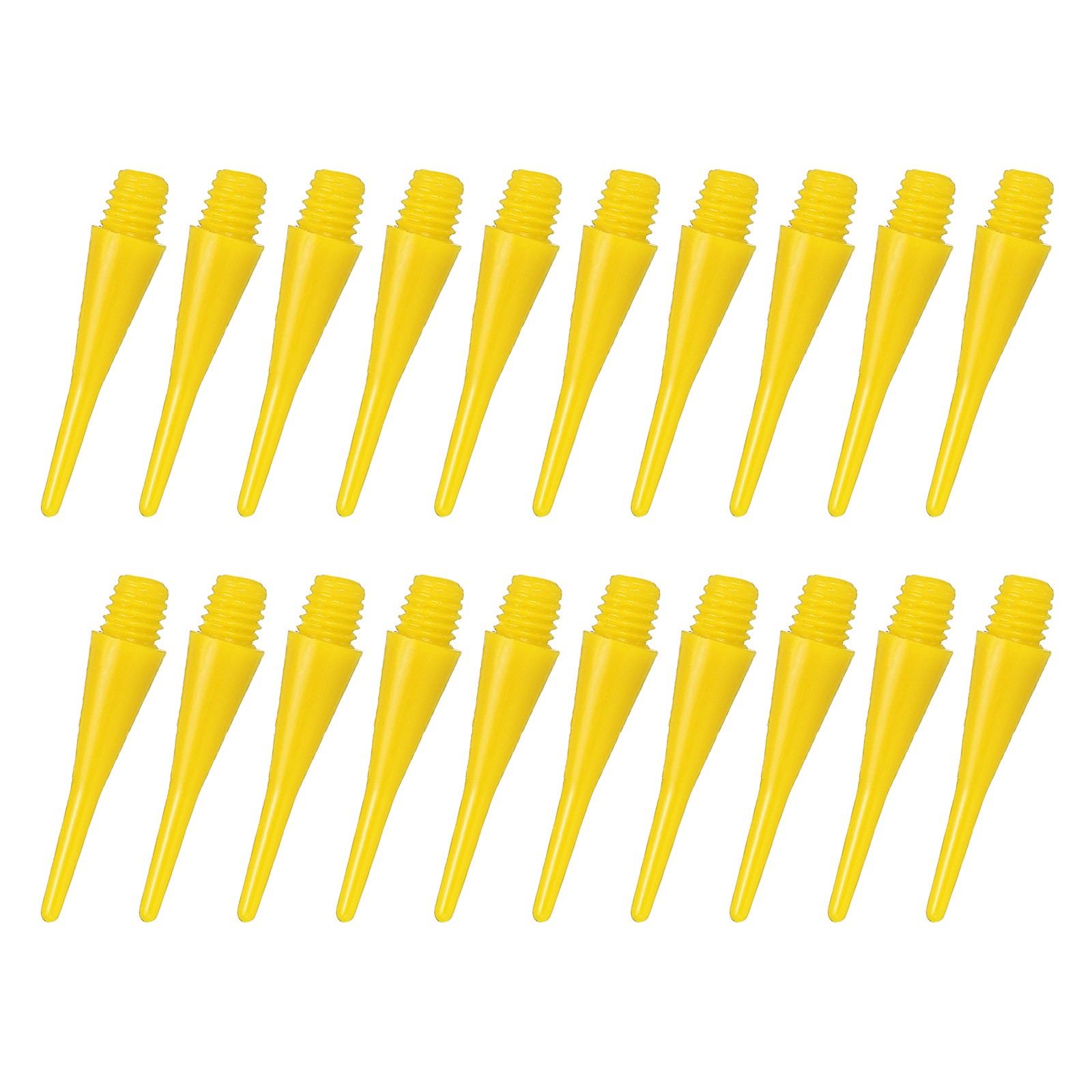 50Pcs Plastic Dart Tips,Game 2BA Thread Soft Darts Tips Replacements Yellow