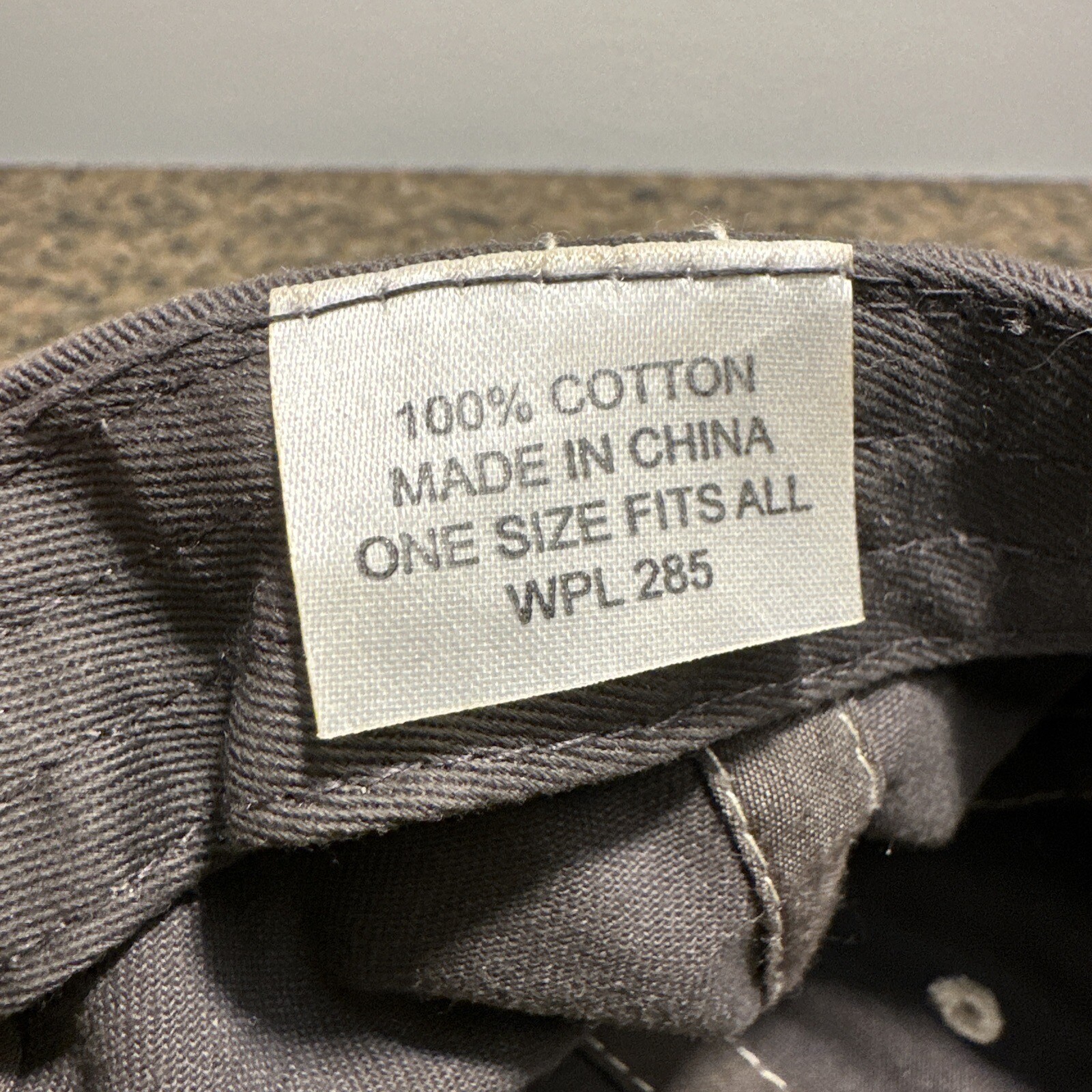 Beck’s One Size Fits All Gray with White Stitching Hook and Loop Hat