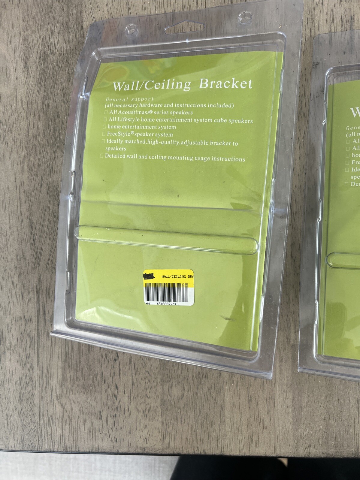 2 Pack Wall Or Ceiling Speaker Mounting Bracket Black