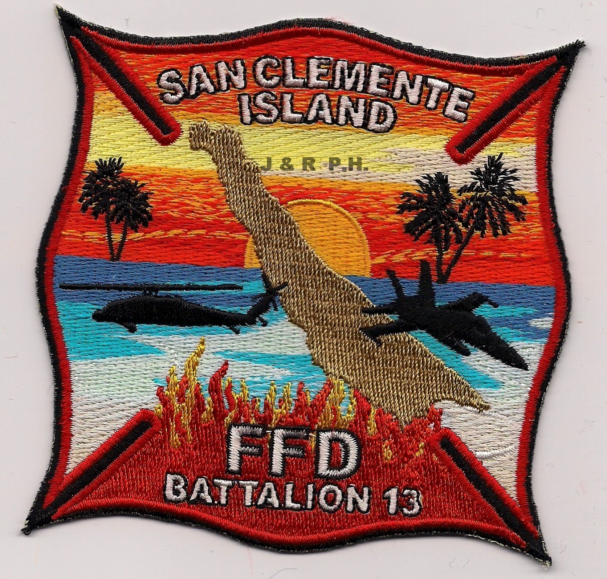 Federal - San Clemente Isl. Batt.-13  F.F.D., CA (4.5" x 4.5" size) fire patch
