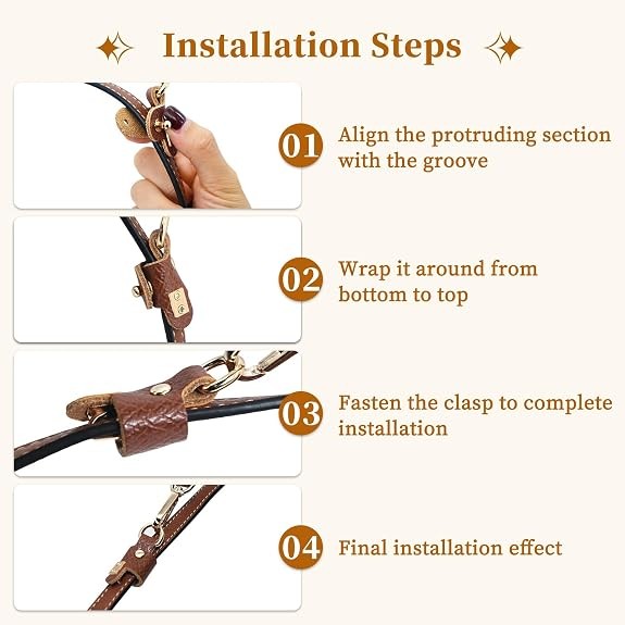 Straps Compatible with Dooney and Bourke Accessories-Genuine Leather,Adjustab...