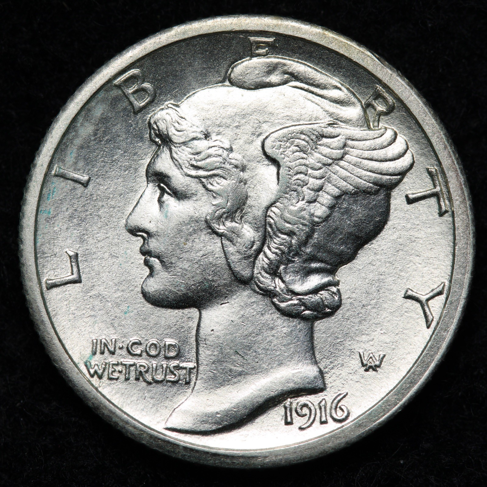 1916-S Mercury Silver Dime BU *UNCIRCULATED* MS E207 IJKEM