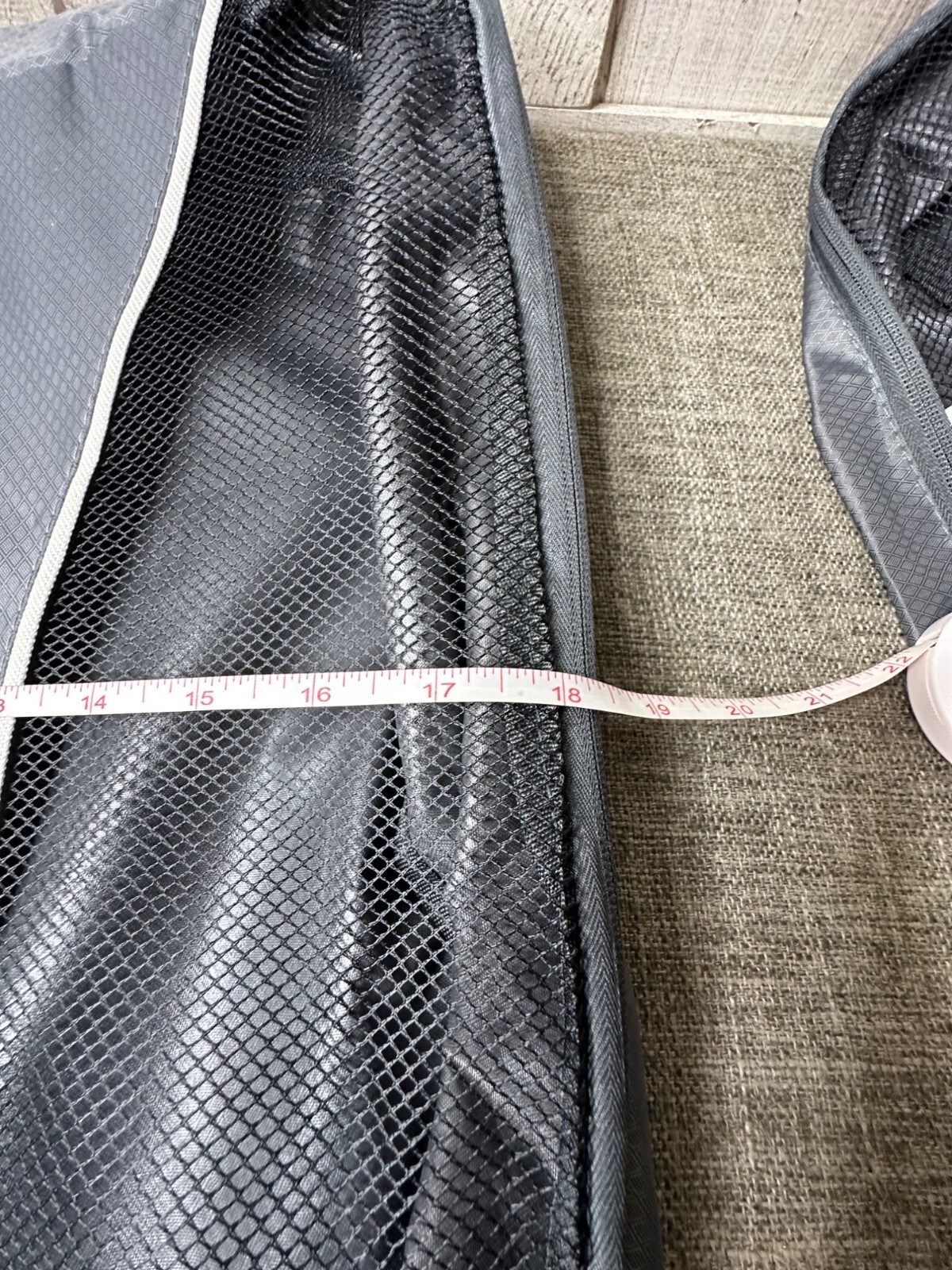 Binlon Luggage Packing Cube Set With Mesh Panel Grey 3 Pc