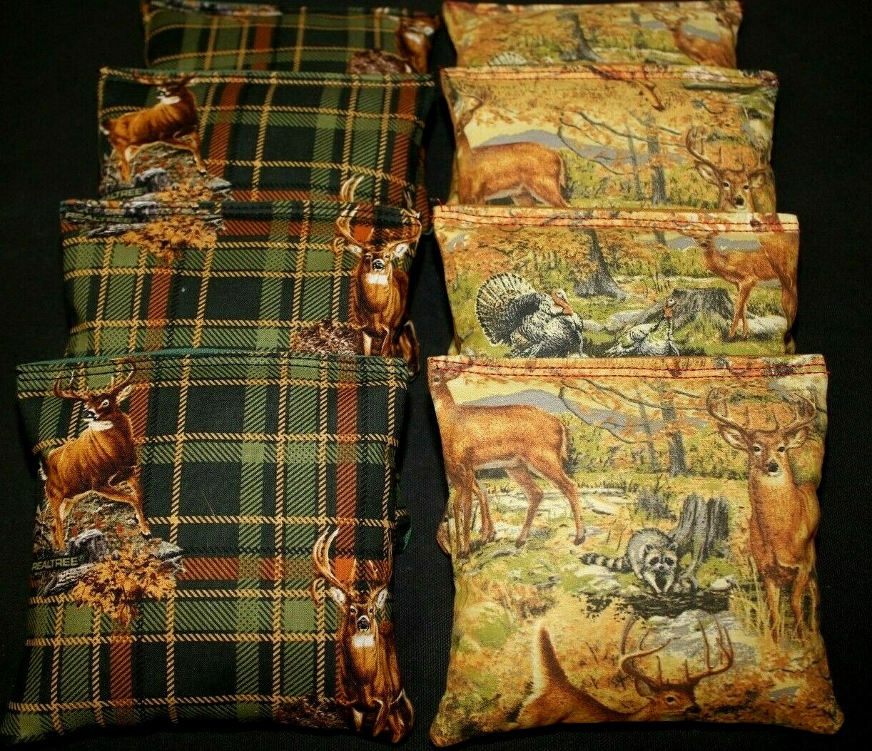 CORNHOLE BEAN BAGS REALTREE PLAID Hunting Deer Camo 8 ACA Regulation Atlers