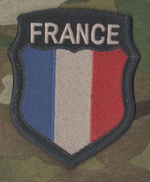 TALIZOMBIE© WHACKER NATO ALLIED COALITION OPERATOR Iron-on FLAG: FRANCE Shield A