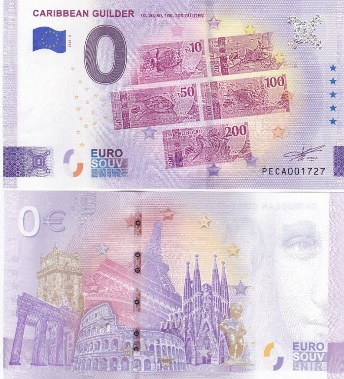 Netherlands - 0 Euro 2025 UNC Caribbean Guilder banknotes Lemberg-Zp