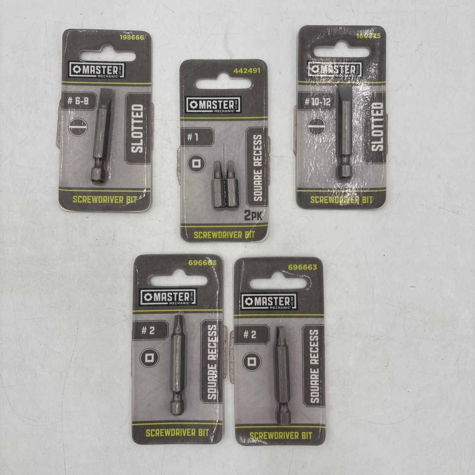 Lot of 5 Master Mechanic Screwdriver Bits 696663 442491 198666 160375 Various
