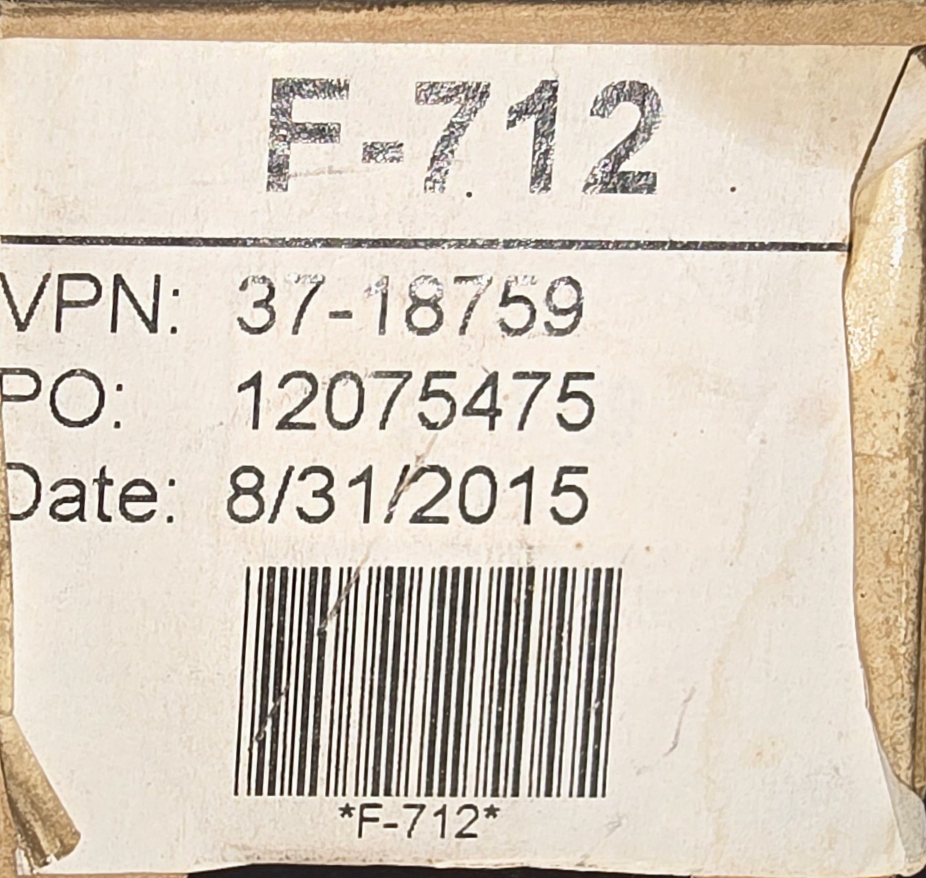 F-712 A/C Receiver Drier 37-18759