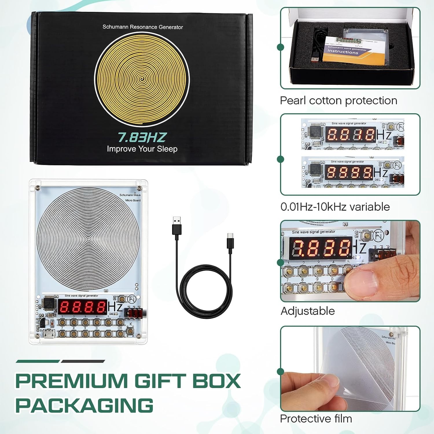 Frequency Generator with Adjustable Range 0.01Hz to 100KHz for Personal Use