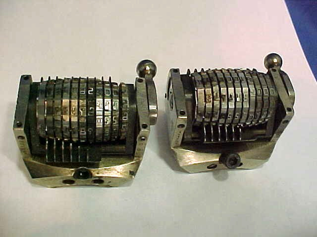 lot of 2 WM A FORCE NUMBERING MACHINES NUMBERATORS 18.9 CO