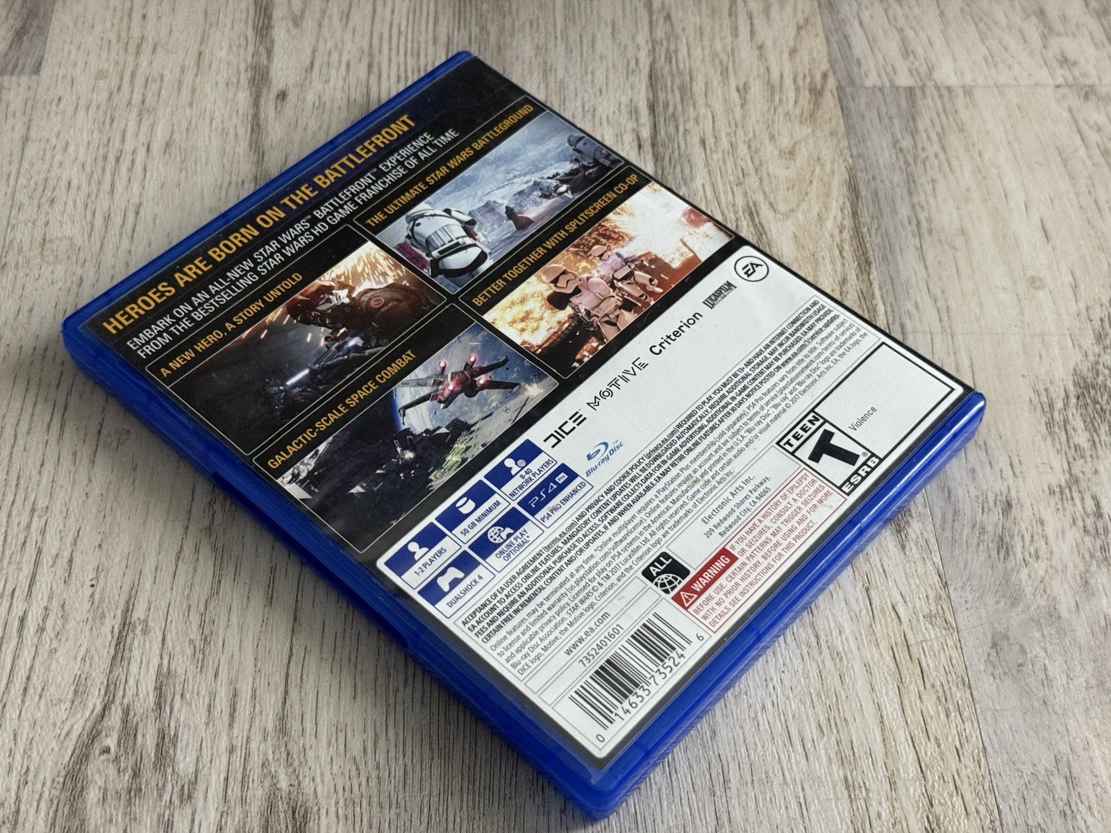 Star Wars Battlefront 2 - PS4 Game Case *NO GAME*