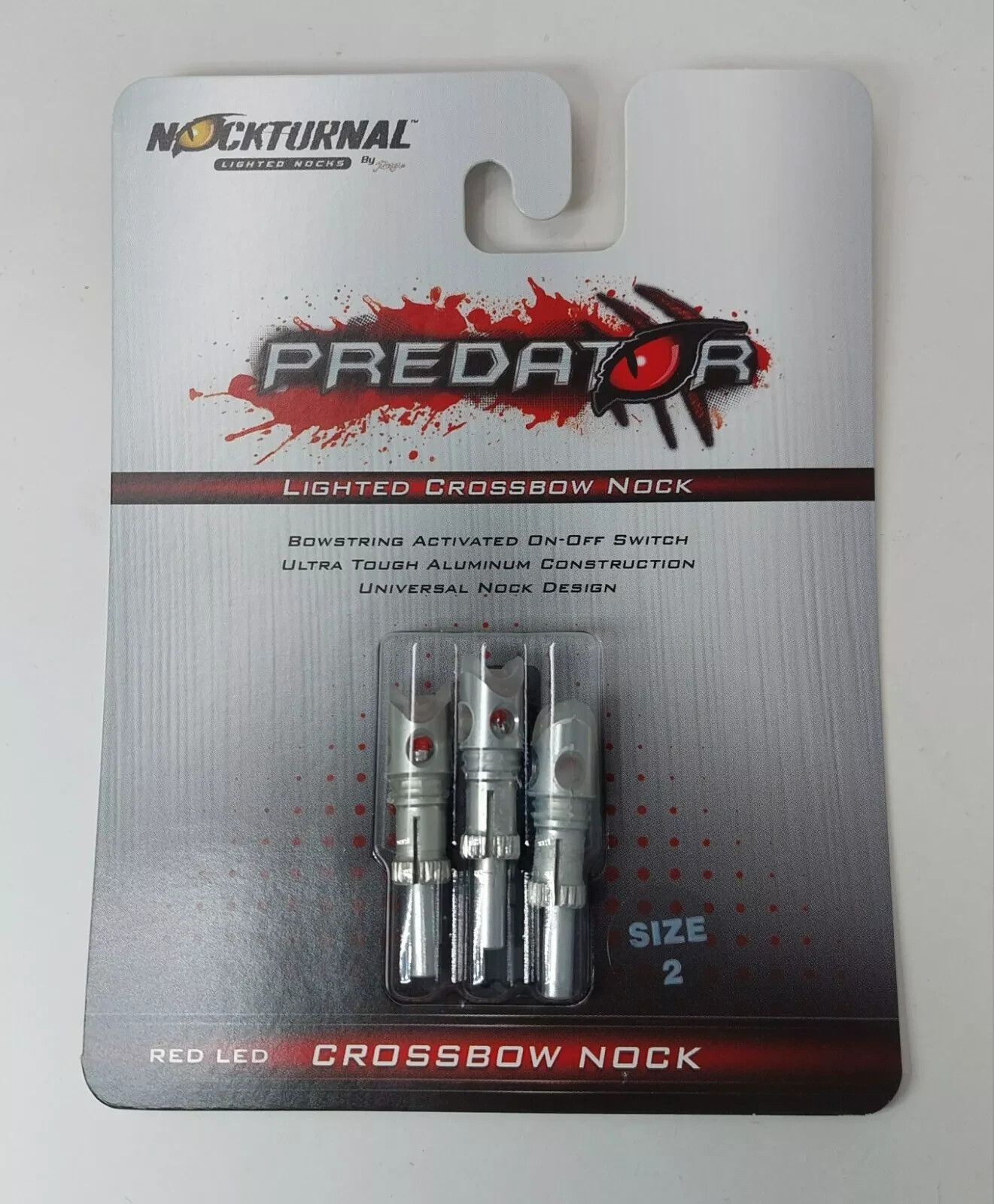 Rage Nockturnal Predator Size NT-732  LED Light Crossbow Bolt Nocks 3pk Red