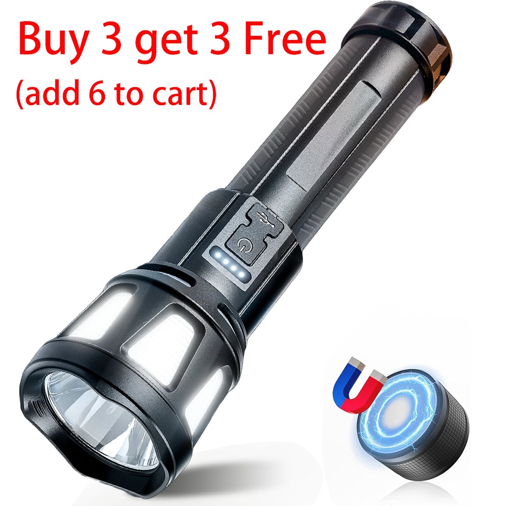 350000000 Lumen Super Bright LED Tactical Flashlight Rechargeable LED Work Light