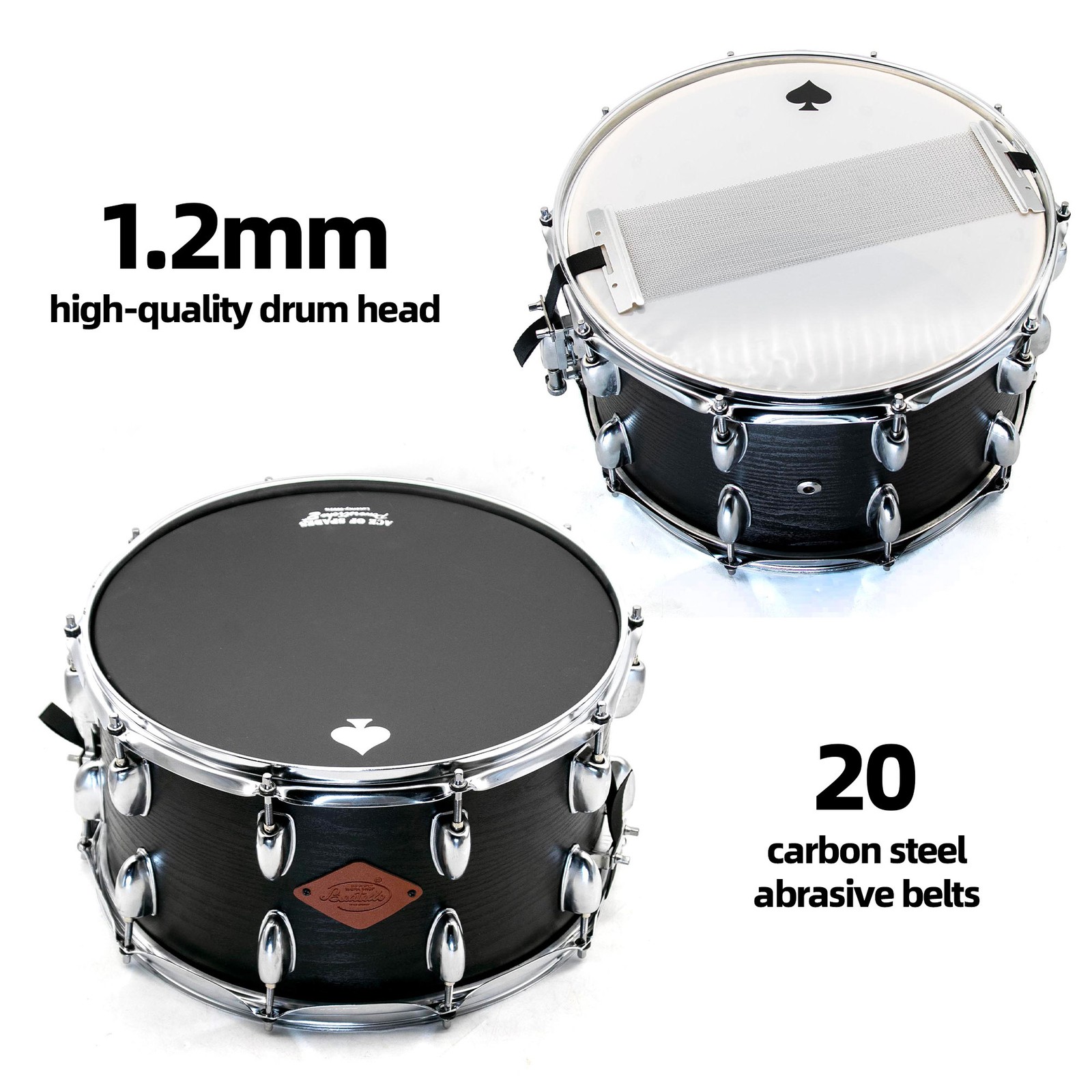 14x8 Snare Drum Basswood Birch Shell 42-Strand Snare Drum Key 5A Nylon Sticks