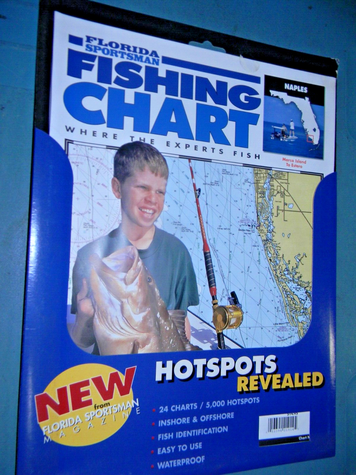 Florida Sportsman Fishing Chart NAPLES Marcos Island to Estero #014  *