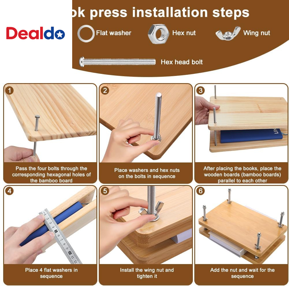 Book Binding Kits, Book Press, 11.6 X 7.8 Inch Bookbinding Tools Bookbinding Sup