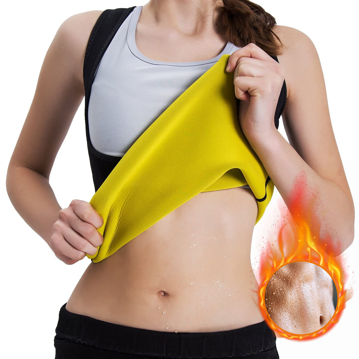 Women Waist Trainer Body Shaper Sauna Sweat Loss Weight Yoga Slimmer Belt