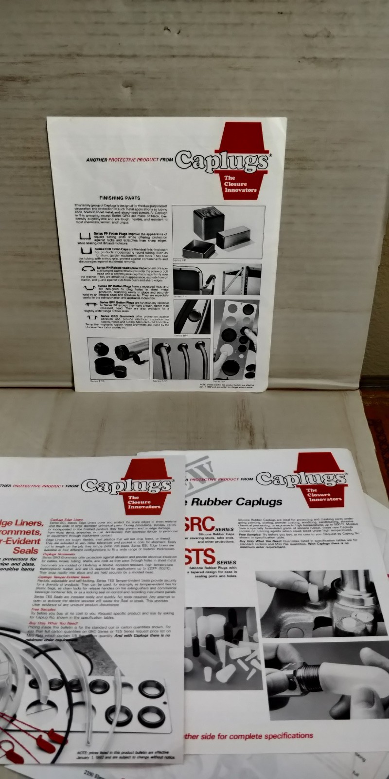 1993 CAPLUGS catalog #593 caps and plugs C7