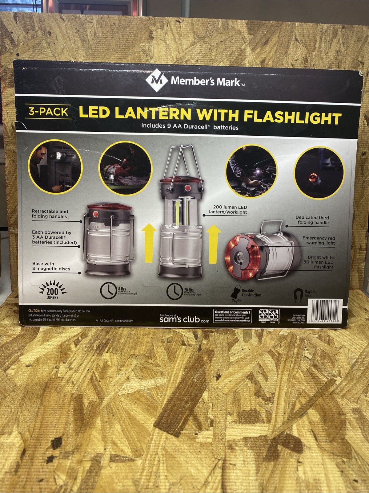 EP 360 Magnetic LED Lantern, Flashlight & Emergency Light Batteries Included-NEW