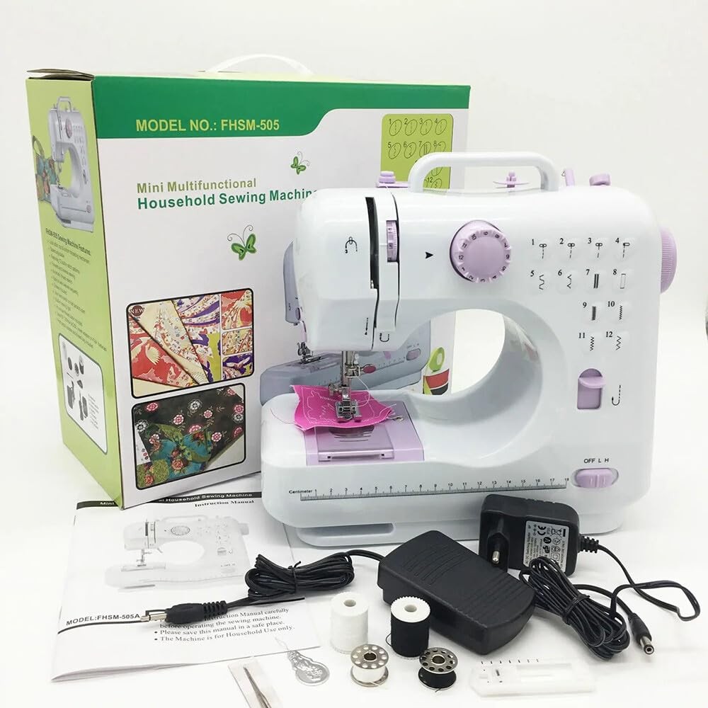 Mini Sewing Machine, Portable Sewing Machine for Beginners with 12 Built-In S...